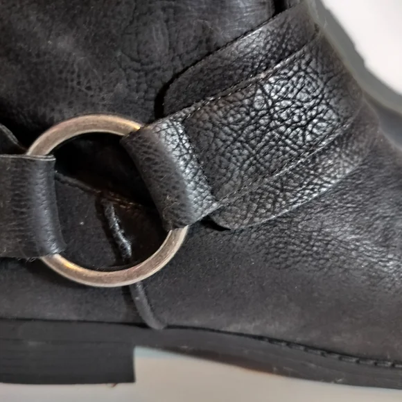 Bass Black Women's Over-the-Knee Harness Boots - Picture 3 of 7